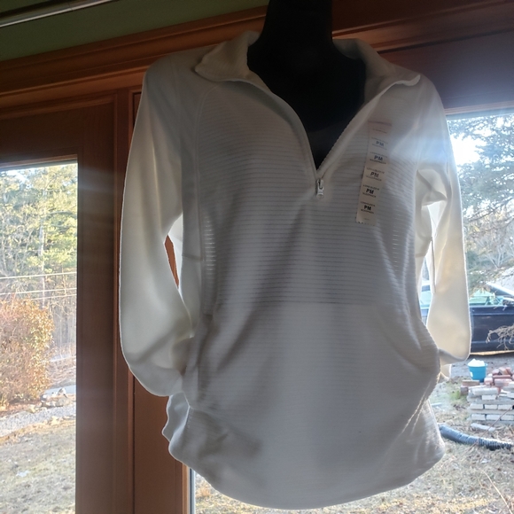 St John's Bay | Petite Med | Cream Fleece Half-Zip - Picture 5 of 7